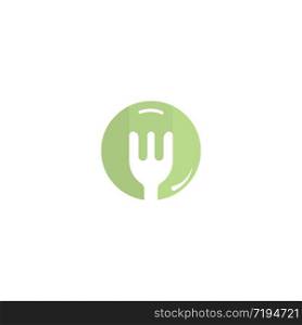 Food vector logo design. Fork icon food logo concept. Catering concept.