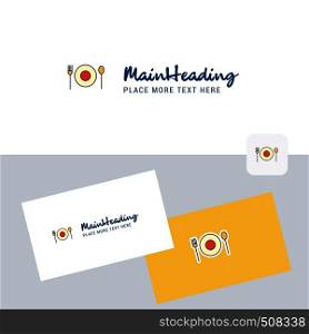 Food vector logotype with business card template. Elegant corporate identity. - Vector