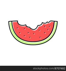 food watermelon color icon vector. food watermelon sign. isolated symbol illustration. food watermelon color icon vector illustration