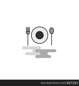 Food Web Icon. Flat Line Filled Gray Icon Vector