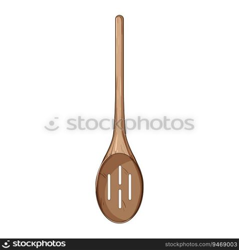 food wooden spoon cartoon. organic top, ladle kitchenware, utensil handle food wooden spoon sign. isolated symbol vector illustration. food wooden spoon cartoon vector illustration
