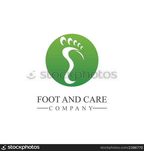 Foot and care icon logo template Foot and ankle healthcare