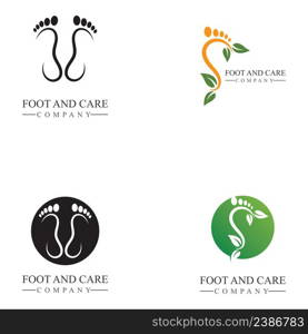 Foot and care icon logo template Foot and ankle healthcare