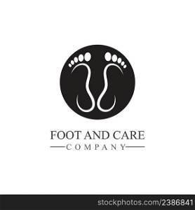 Foot and care icon logo template Foot and ankle healthcare