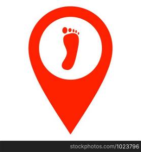 Foot and location pin