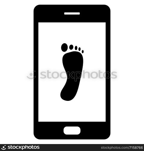 Foot and smartphone
