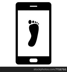 Foot and smartphone