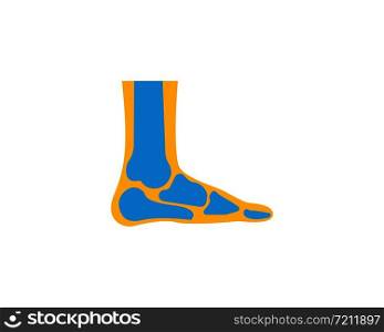 foot bone bone logo vector illustration design