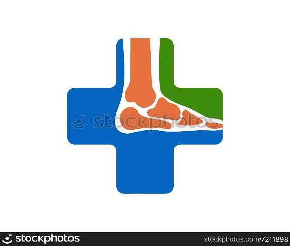 foot bone bone logo vector illustration design