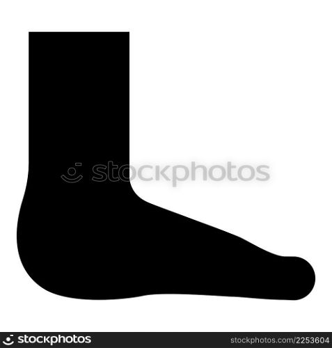 Foot care concept human ankle sole naked icon black color vector illustration image flat style simple. Foot care concept human ankle sole naked icon black color vector illustration image flat style