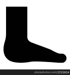 Foot care concept human ankle sole naked icon black color vector illustration image flat style simple. Foot care concept human ankle sole naked icon black color vector illustration image flat style
