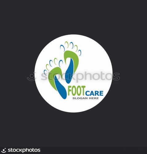 Foot care health logo vector illustration