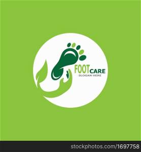 Foot care health logo vector illustration