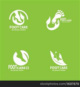 Foot care health logo vector illustration