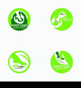 Foot care health logo vector template