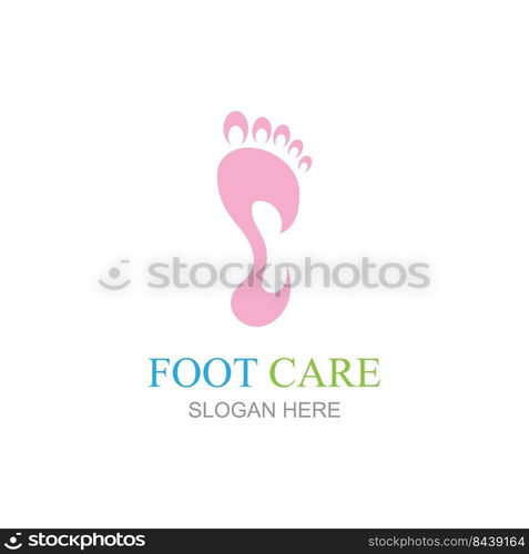 Foot care logo design concept vector, Iconic Foot Logo design Template