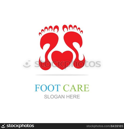 Foot care logo design concept vector, Iconic Foot Logo design Template