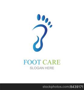 Foot care logo design concept vector, Iconic Foot Logo design Template