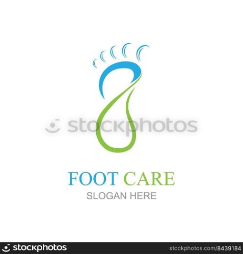 Foot care logo design concept vector, Iconic Foot Logo design Template