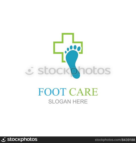 Foot care logo design concept vector, Iconic Foot Logo design Template