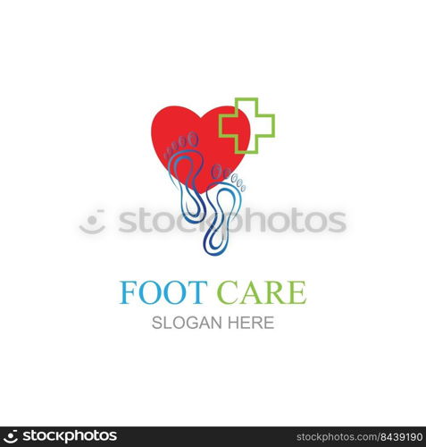 Foot care logo design concept vector, Iconic Foot Logo design Template