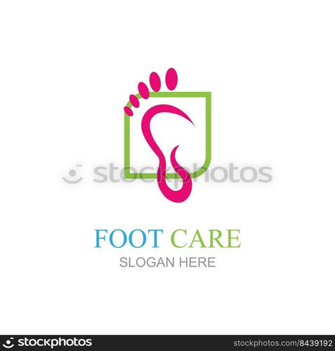 Foot care logo design concept vector, Iconic Foot Logo design Template