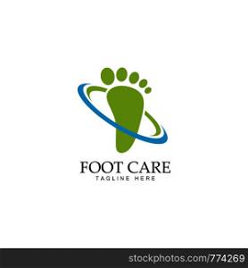 Foot care logo template design concept