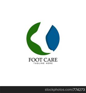 Foot care logo template design concept