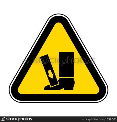 Foot Crush Force From Above Symbol Sign, Vector Illustration, Isolate On White Background Label .EPS10