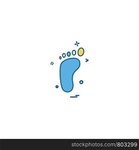 foot footprint baby icon vector desige