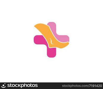 Foot health logo vector template