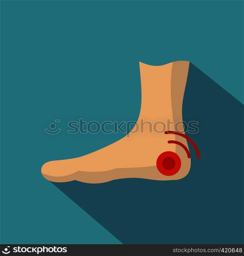 Foot heel icon. Flat illustration of foot heel vector icon for web. Foot heel icon, flat style