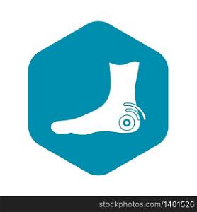 Foot heel icon. Simple illustration of foot heel vector icon for web. Foot heel icon, simple style