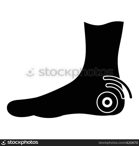 Foot heel icon. Simple illustration of foot heel vector icon for web. Foot heel icon, simple style