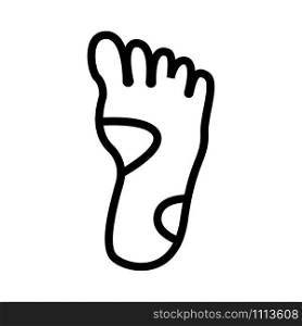 Foot icon vector. Thin line sign. Isolated contour symbol illustration. Foot icon vector. Isolated contour symbol illustration