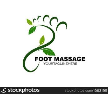 foot ilustration Logo vector for business massage,therapist design Template