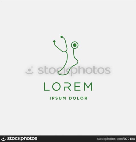 Foot Leg Medical Logo Design Vector Illustration. Foot Leg Medical Logo Design Vector symbol
