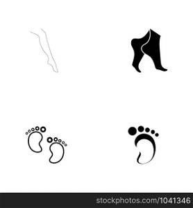 foot Logo Template vector icon illustration design