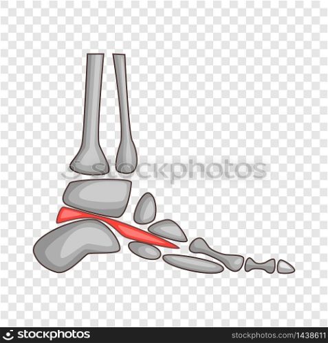 Foot pain icon. Cartoon illustration of foot pain vector icon for web. Foot pain icon, cartoon style