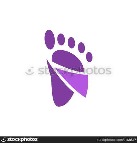 Foot palm icon design template vector illustration