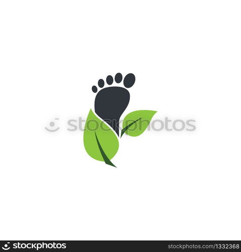 Foot therapist logo vector icon illustration