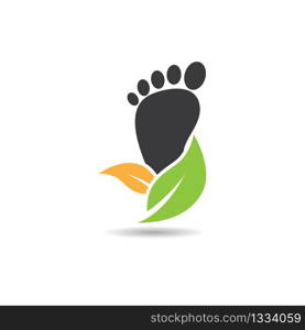 Foot therapist logo vector icon illustration