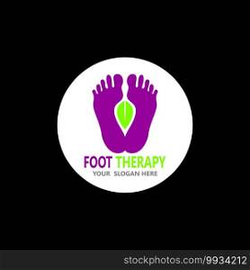 Foot therapy logo vector template