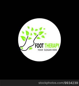 Foot therapy logo vector template