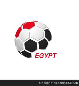Football banner. Vector illustration of abstract soccer ball with Egypt national flag colors. abstract soccer ball with national flag colors