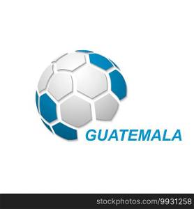 Football banner. Vector illustration of abstract soccer ball with Guatemala national flag colors. soccer ball with national flag colors