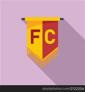 Football club emblem icon flat vector. Soccer badge. College shield. Football club emblem icon flat vector. Soccer badge