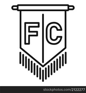 Football club emblem icon outline vector. Soccer badge. College shield. Football club emblem icon outline vector. Soccer badge