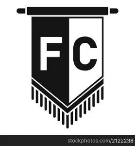 Football club emblem icon simple vector. Soccer badge. College shield. Football club emblem icon simple vector. Soccer badge