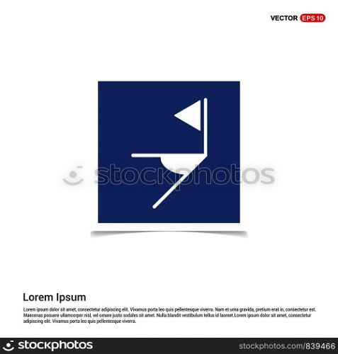 Football Corner Flag Icon - Blue photo Frame